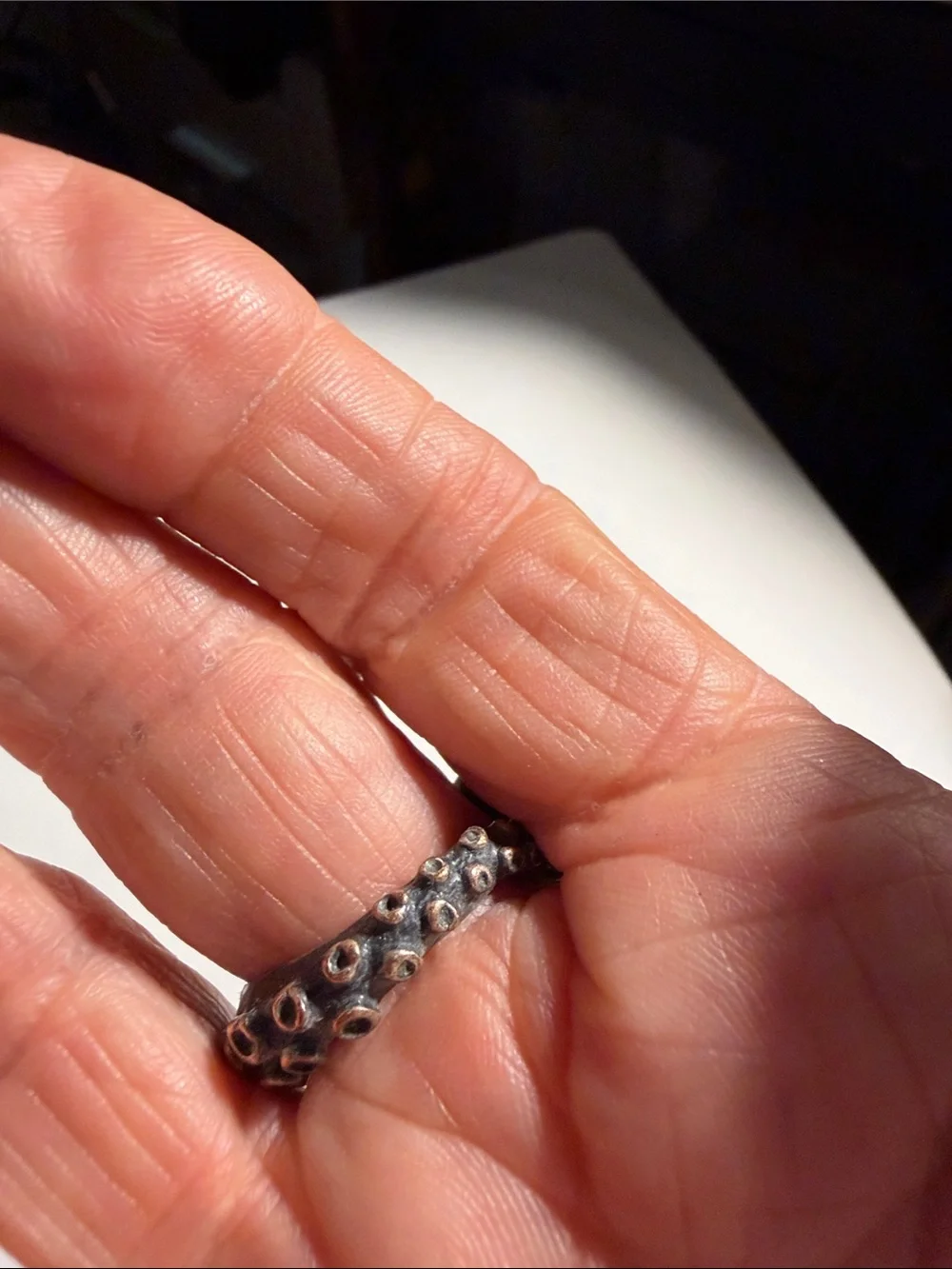 Chunky Silver Octopus Tentacle Ring
